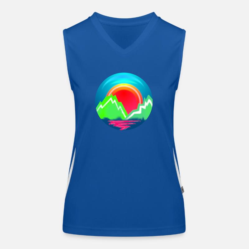Landschaft Funktionelles Kontrast-Tank Top für Frauen
