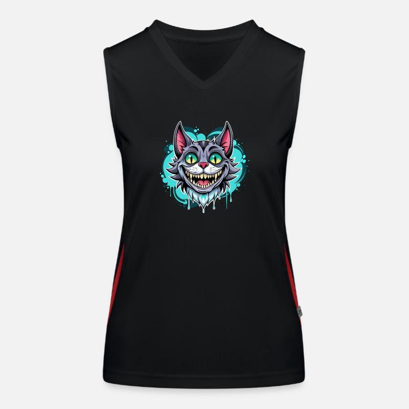 Chat heureux Débardeur respirant contrasté Femme
