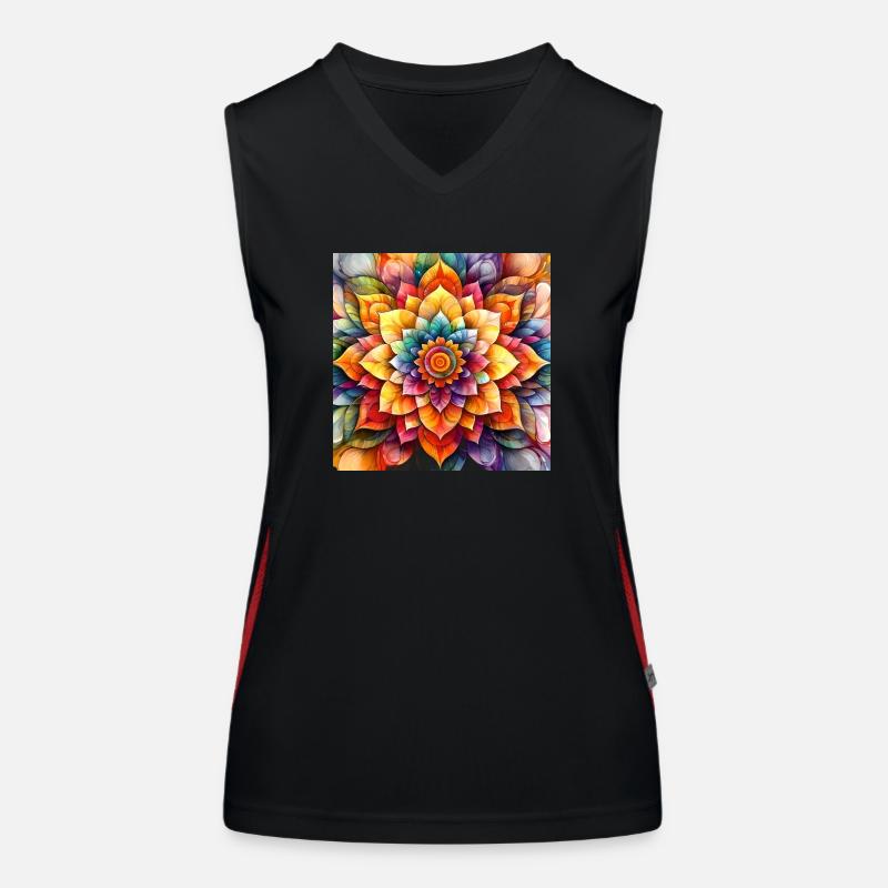 Mandala Time 2 Funktionelles Kontrast-Tank Top für Frauen