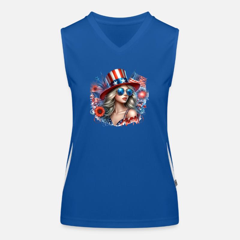 Freaky nice Patriot Funktionelles Kontrast-Tank Top für Frauen