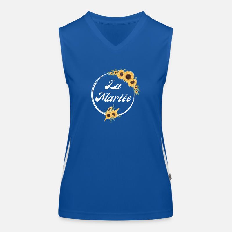 Die Sonnenblume Blumenbraut - Braut Geschenkidee Funktionelles Kontrast-Tank Top für Frauen