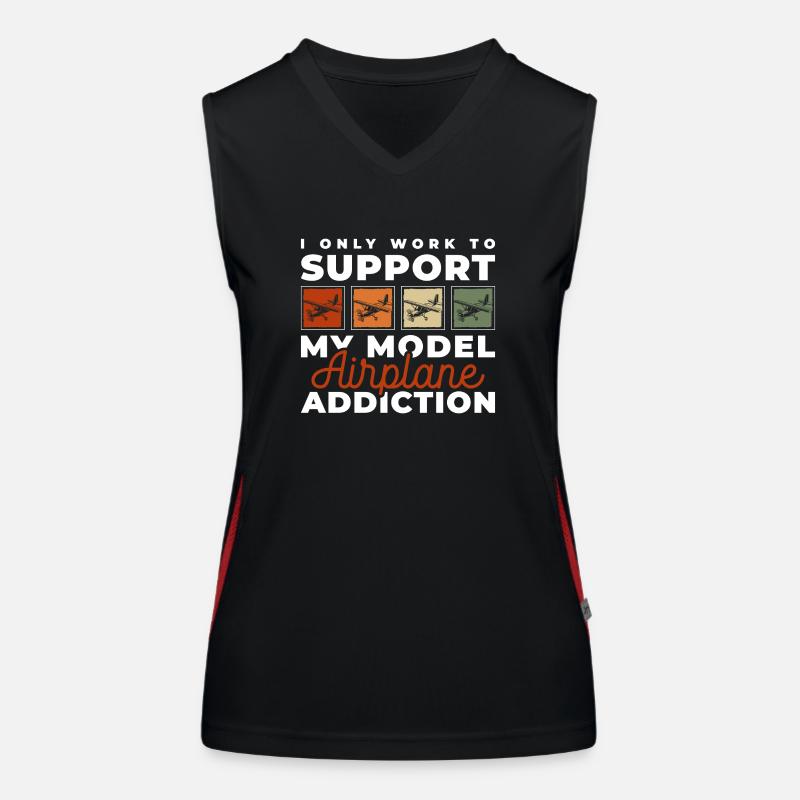 Model Airplane Model Flying Model Making Women's Functional Contrast Tank Top