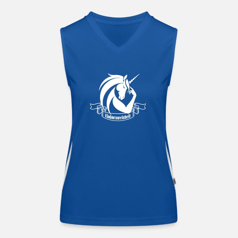Einhornweisheiten Funktionelles Kontrast-Tank Top für Frauen
