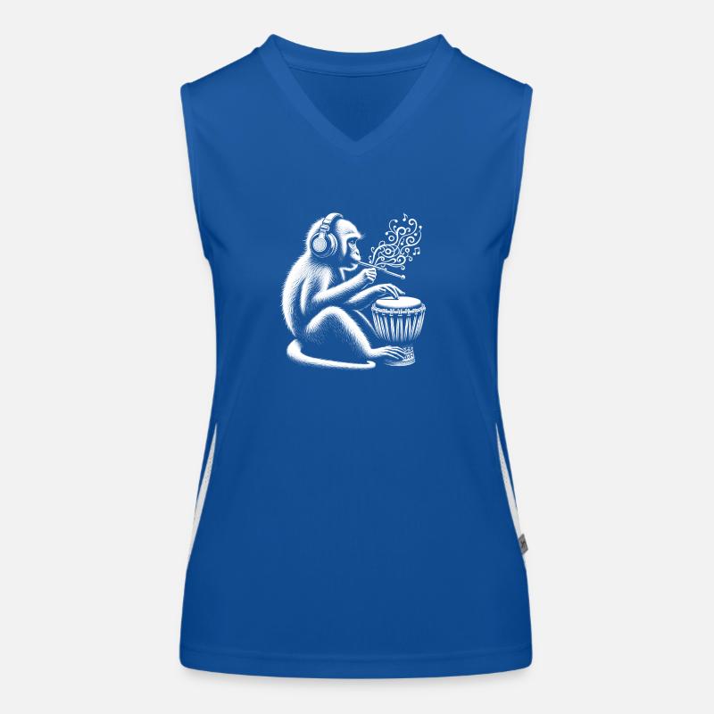 Trommelaffe Funktionelles Kontrast-Tank Top für Frauen