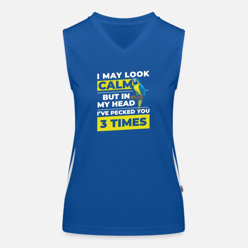 Espèces d’oiseaux perroquets aras Débardeur respirant contrasté Femme