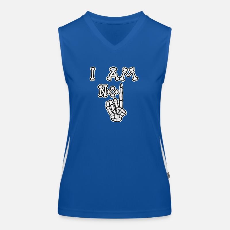 I Am No 1 Bones (Distressed) Funktionelles Kontrast-Tank Top für Frauen