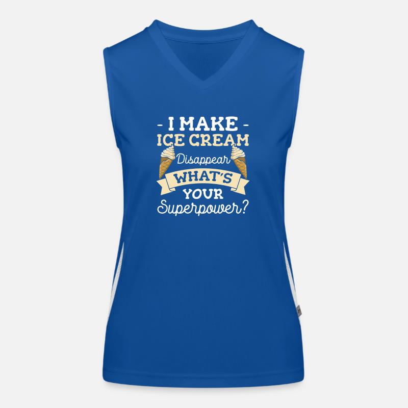 Eiscreme Eiskugel Naschen Speiseeis Funktionelles Kontrast-Tank Top für Frauen