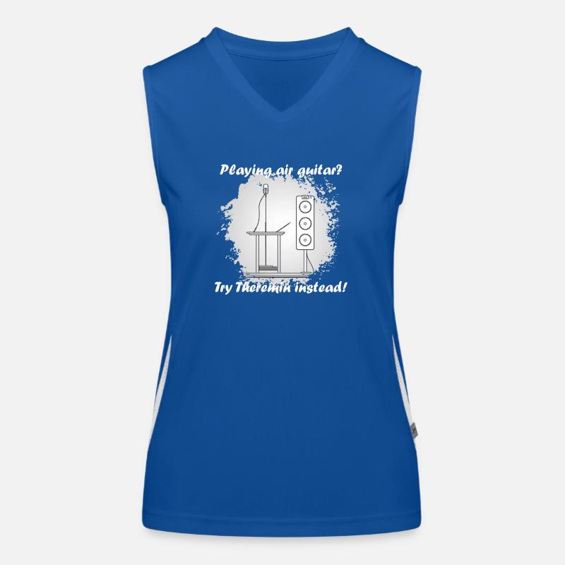 Playing air guitar? Try Theremin instead Women's Functional Contrast Tank Top