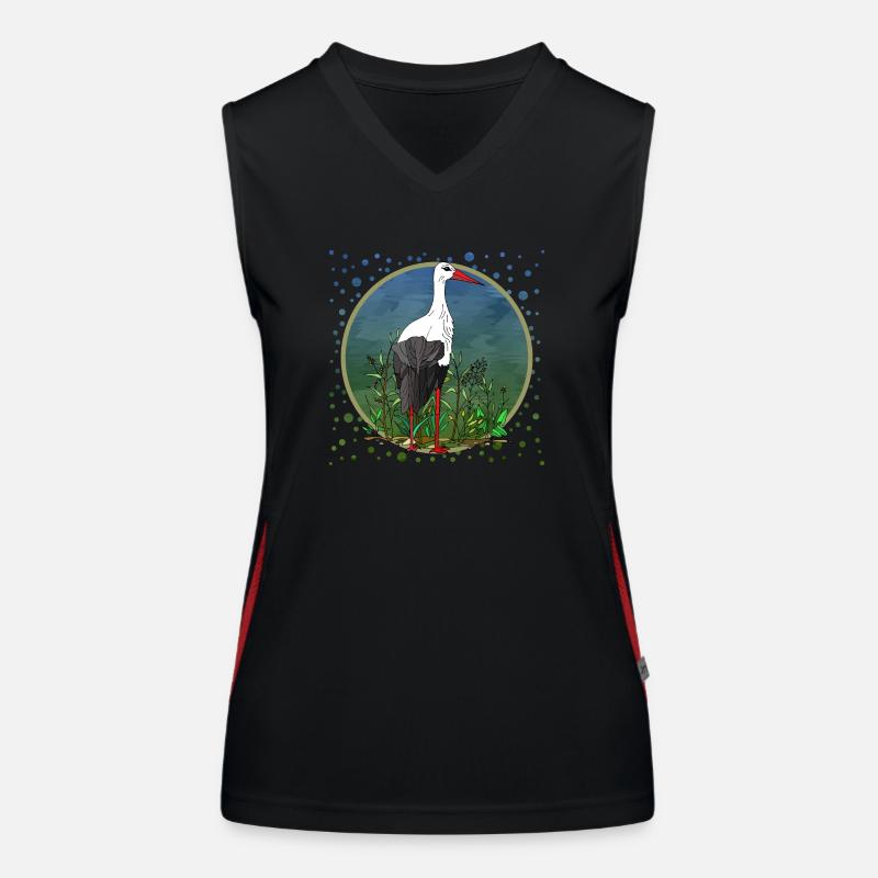 Storchenvogel Funktionelles Kontrast-Tank Top für Frauen