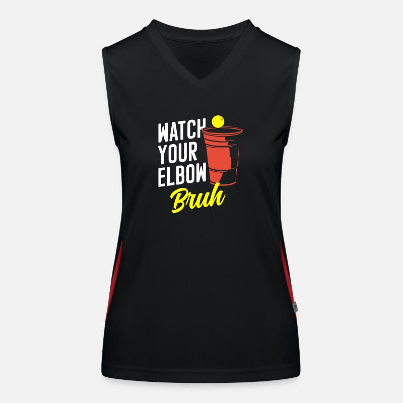 Beerpong Alcool Pong Drunk Débardeur respirant contrasté Femme