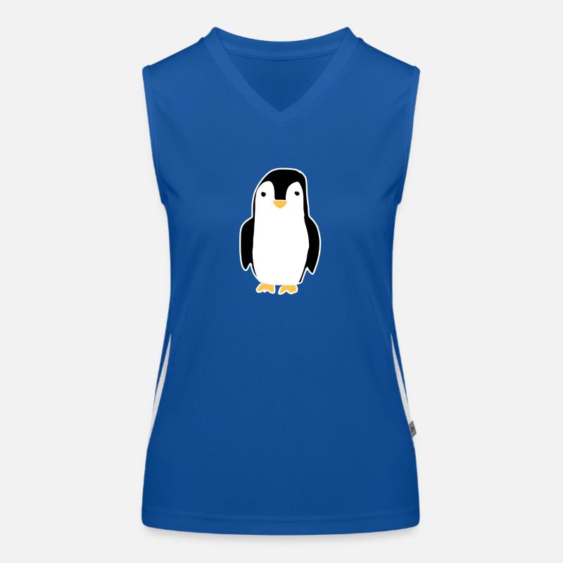 penguin animal symbol bird Women's Functional Contrast Tank Top