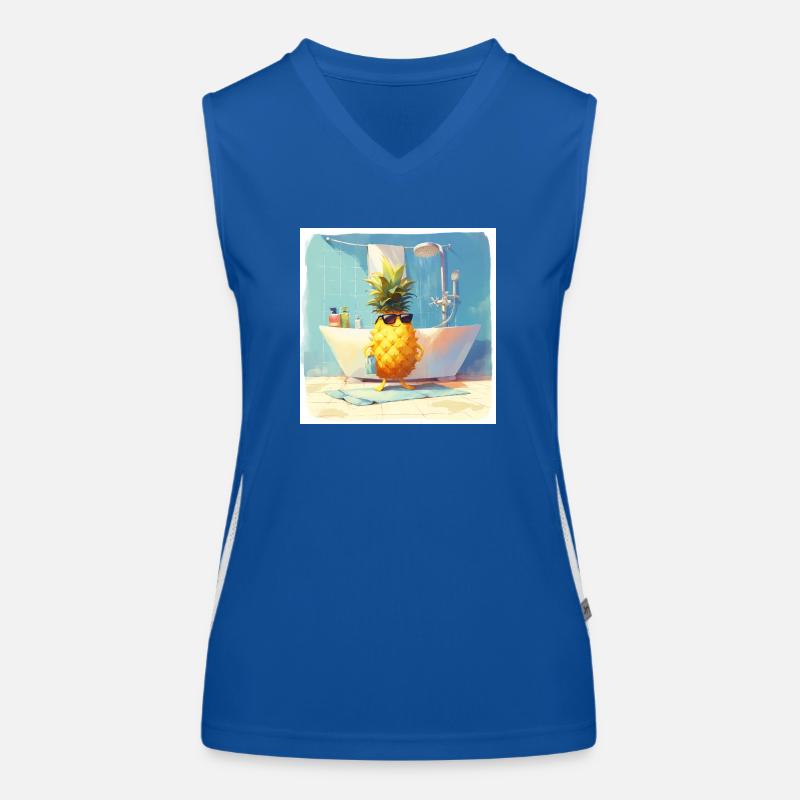 Drôle d’ananas prend une douche Débardeur respirant contrasté Femme