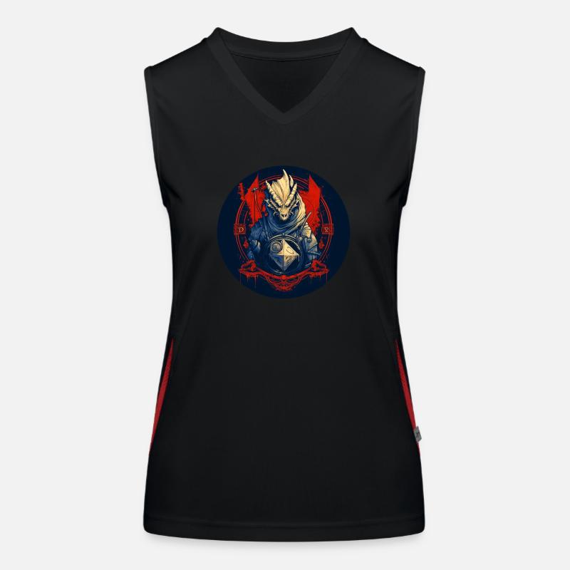 Die Rollenspiel Echse Funktionelles Kontrast-Tank Top für Frauen