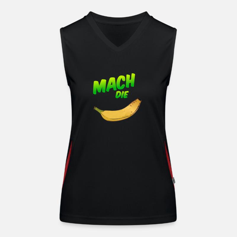 Mach die Banane Funktionelles Kontrast-Tank Top für Frauen