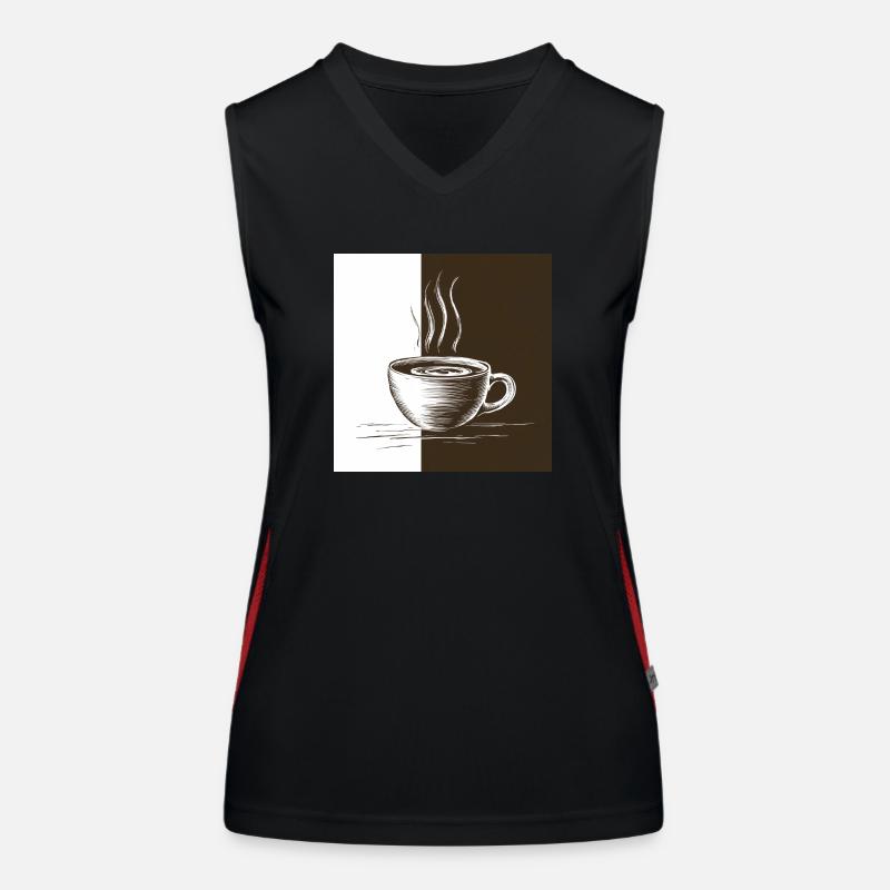 Coffee time Women's Functional Contrast Tank Top
