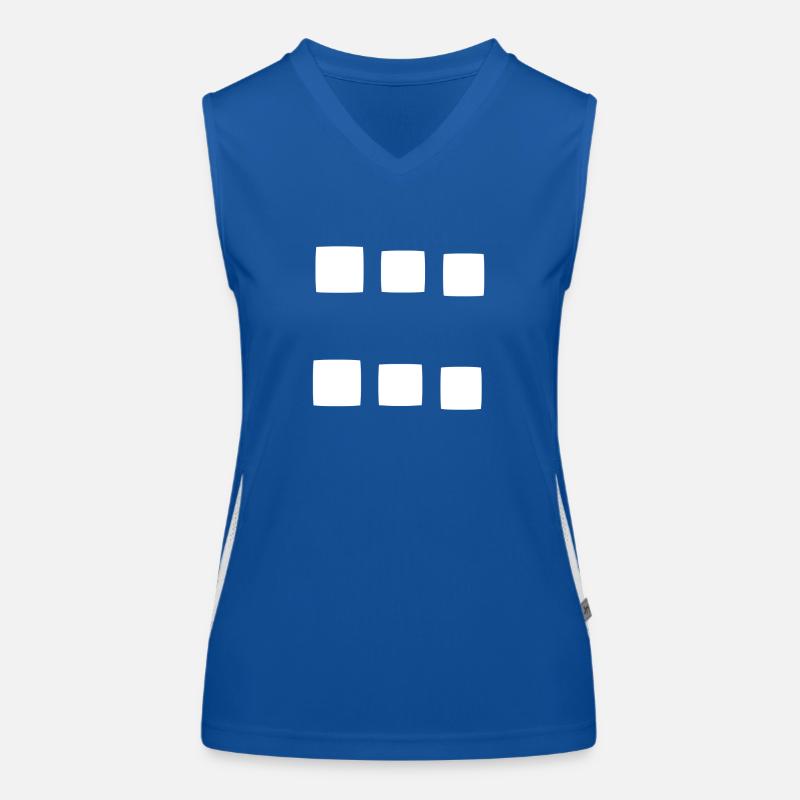 Pattern square square symbol Women's Functional Contrast Tank Top