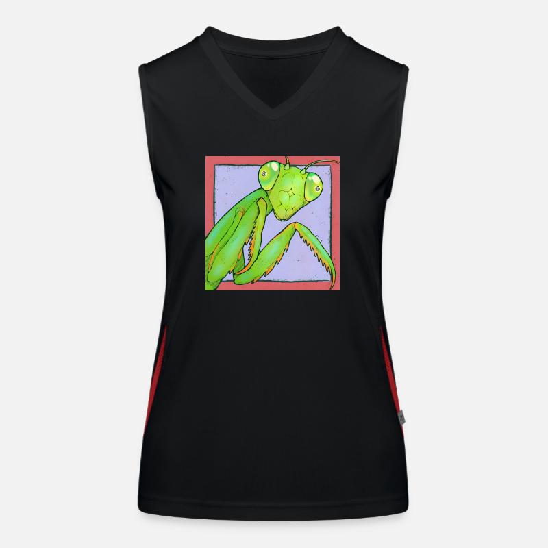The praying mantis Women's Functional Contrast Tank Top