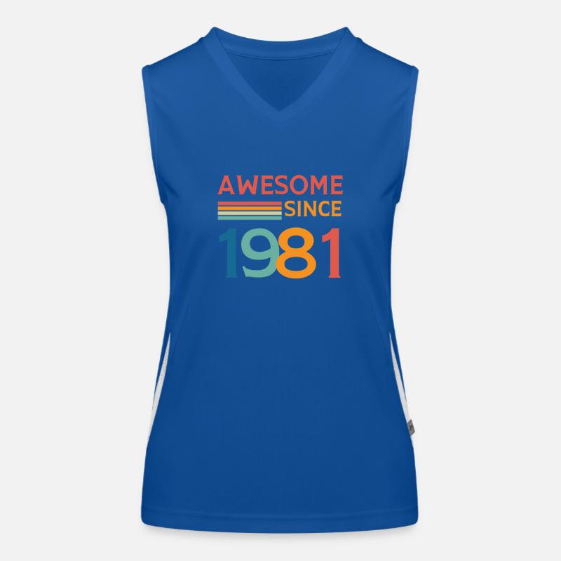 Awesome since 1981 Women's Functional Contrast Tank Top