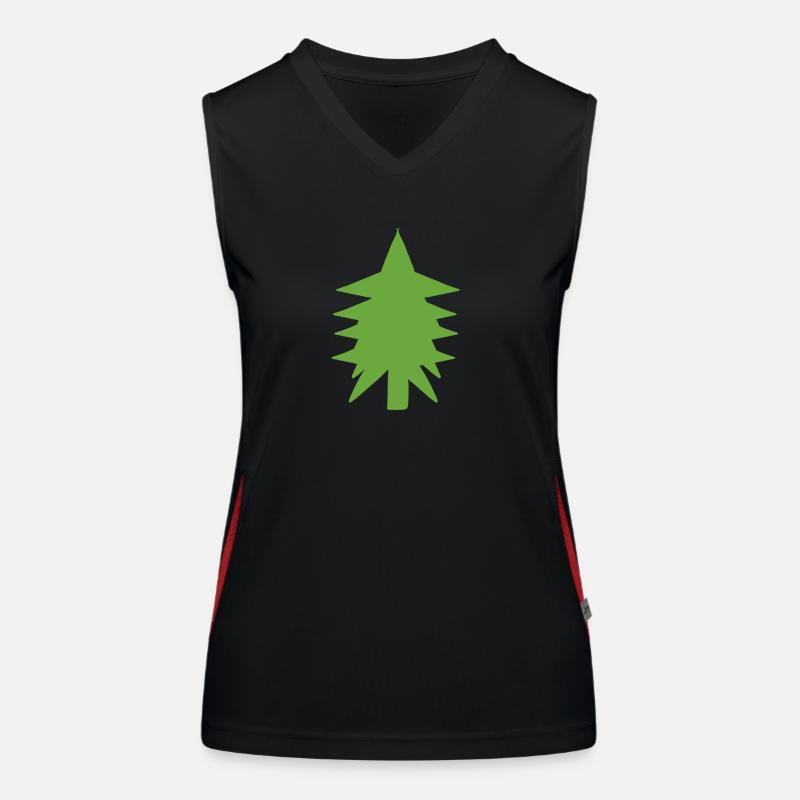 Fir tree tree natural Women's Functional Contrast Tank Top
