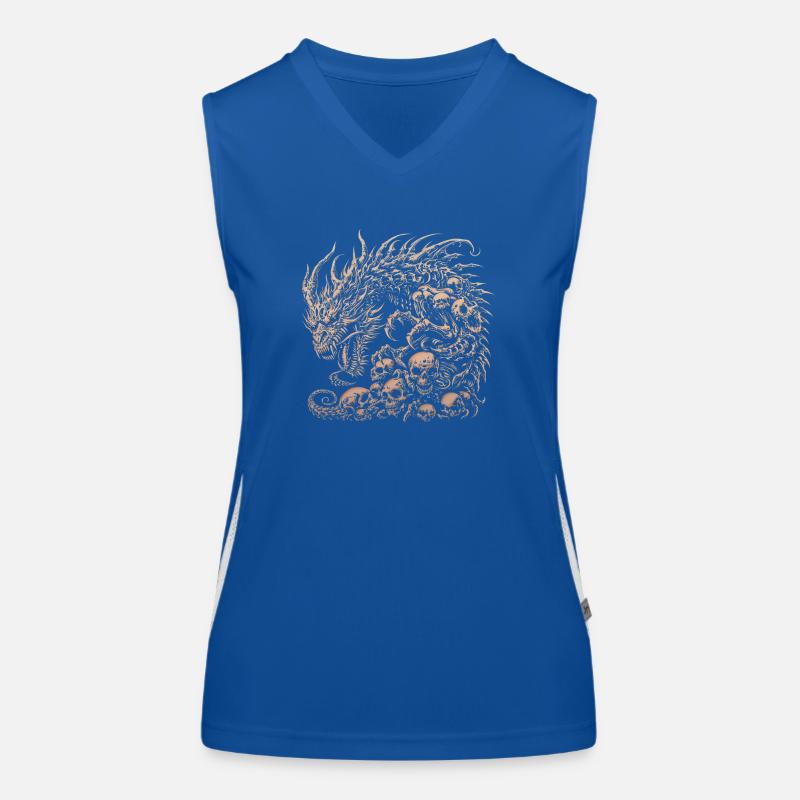 Fantasy Dragon Anime Dragon head Mythical reptile magic Women's Functional Contrast Tank Top