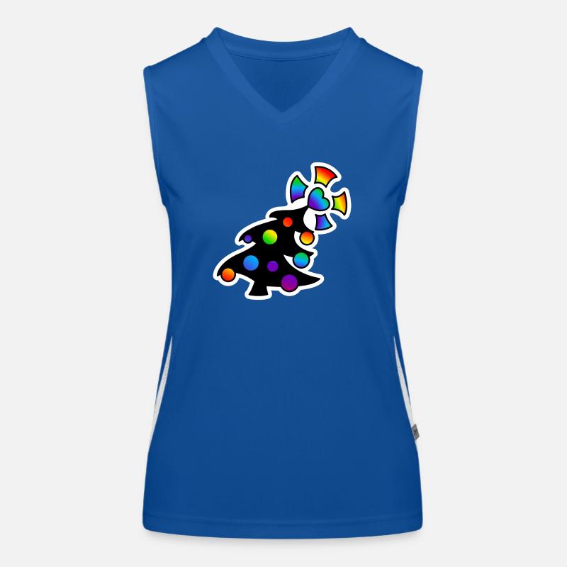 Weihnachtsbaum Christbaum : Sticky Queer Pride Funktionelles Kontrast-Tank Top für Frauen