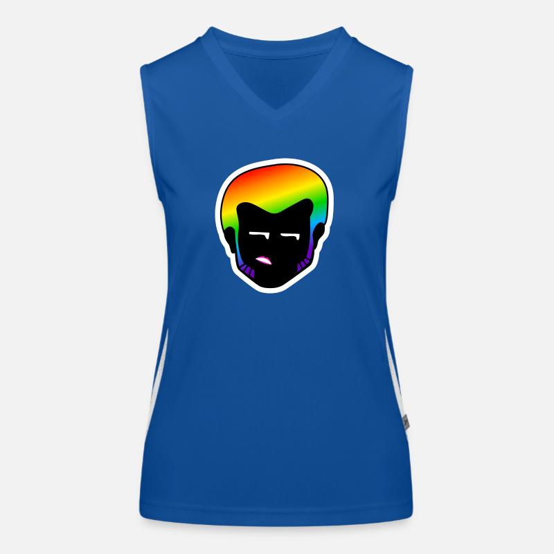 Roulement d’yeux agacé : Sticky Queer Pride Débardeur respirant contrasté Femme