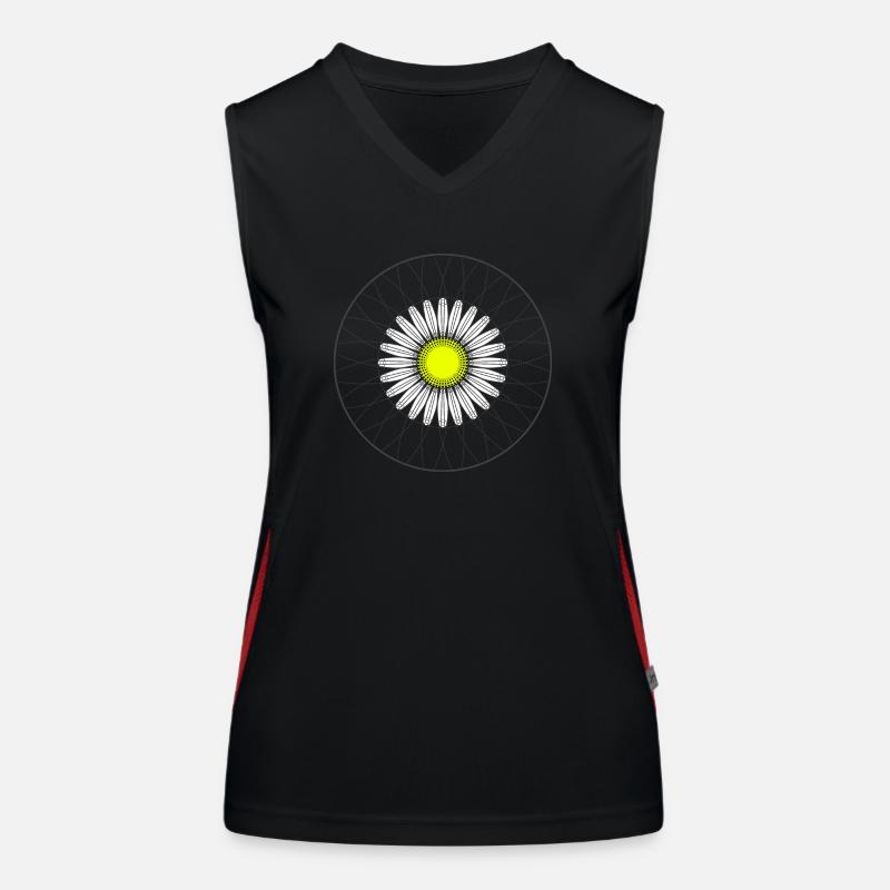 Gänseblümchen - Dunkel Funktionelles Kontrast-Tank Top für Frauen