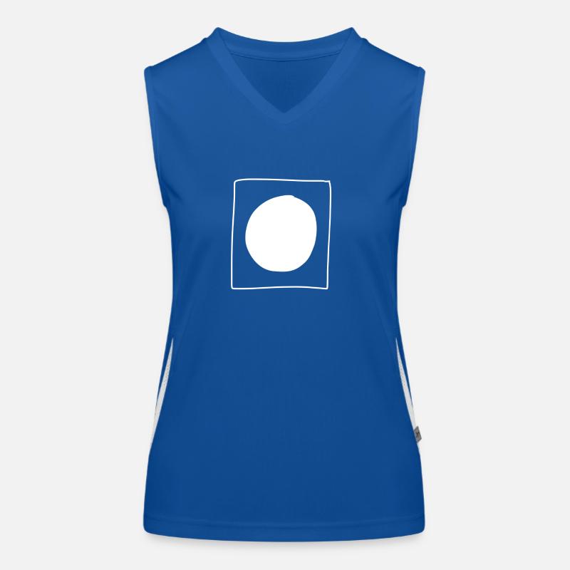 Circle Square Symbol Shape Women's Functional Contrast Tank Top