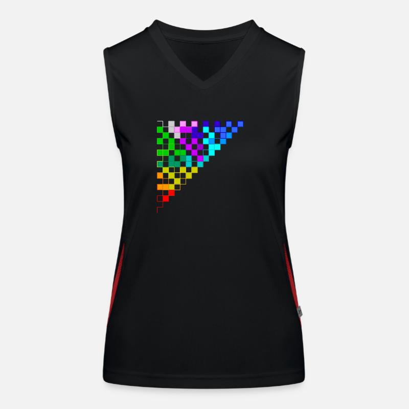 colored squares Funktionelles Kontrast-Tank Top für Frauen