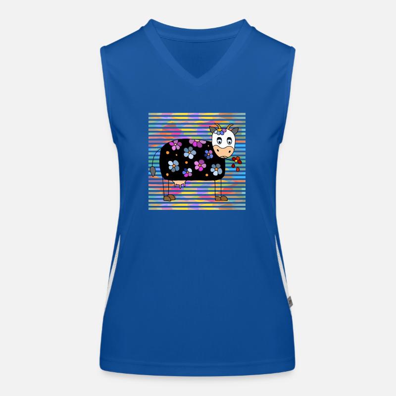 Kuh Funktionelles Kontrast-Tank Top für Frauen
