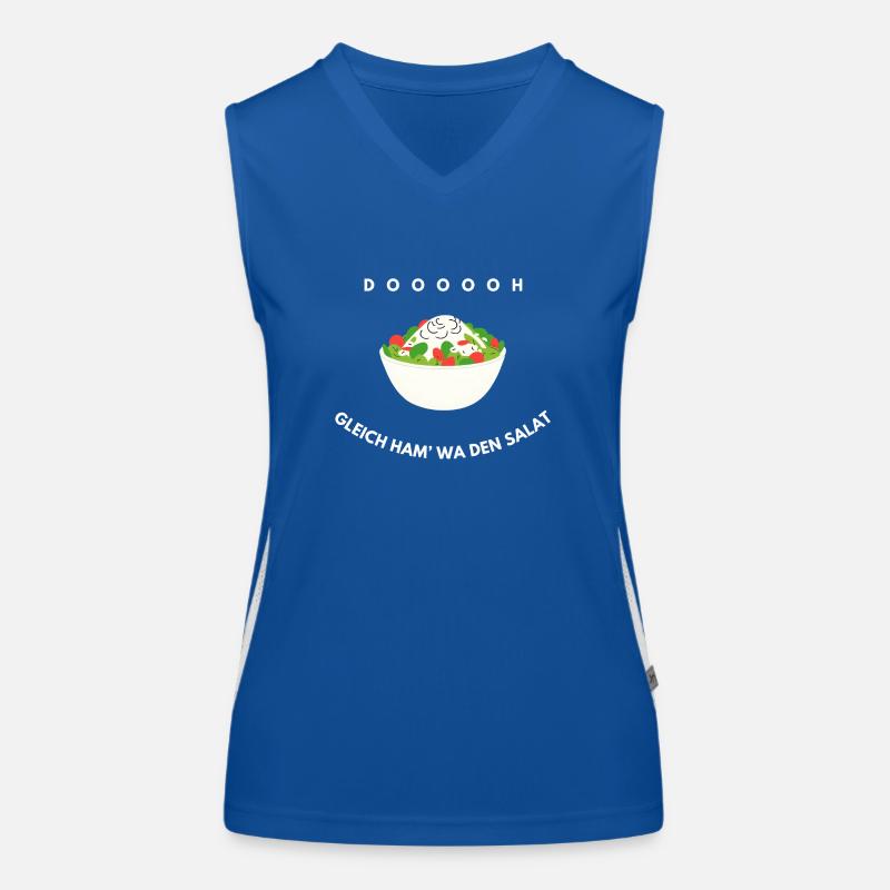 Gleich ham' wa den Salat Lustiger Spruch Meme Funktionelles Kontrast-Tank Top für Frauen