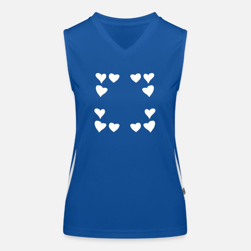 herzen muster rahmen eckig herz Funktionelles Kontrast-Tank Top für Frauen