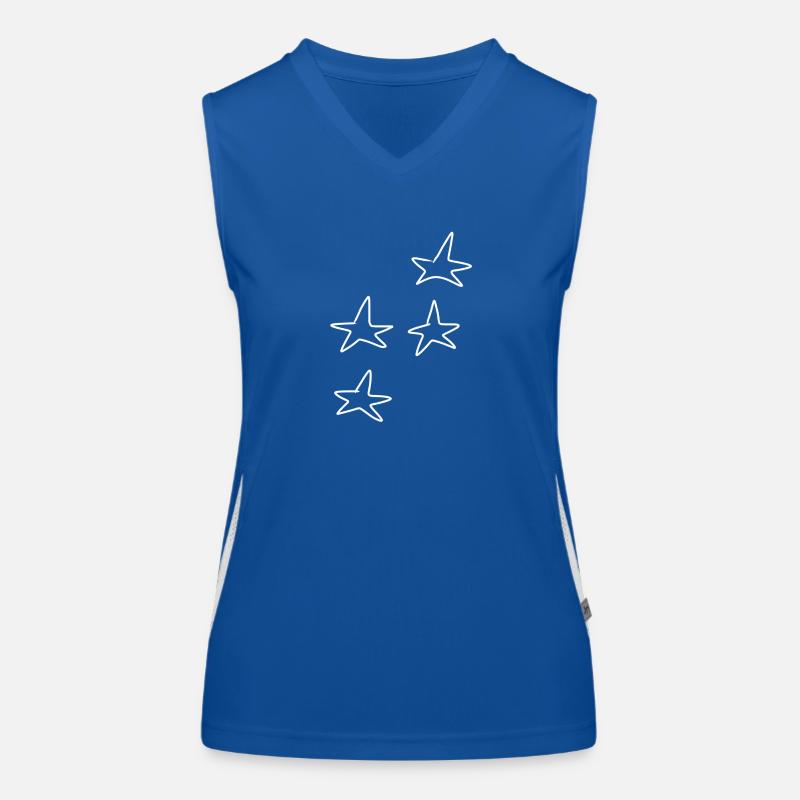 vier sterne stern symbol form muster Funktionelles Kontrast-Tank Top für Frauen