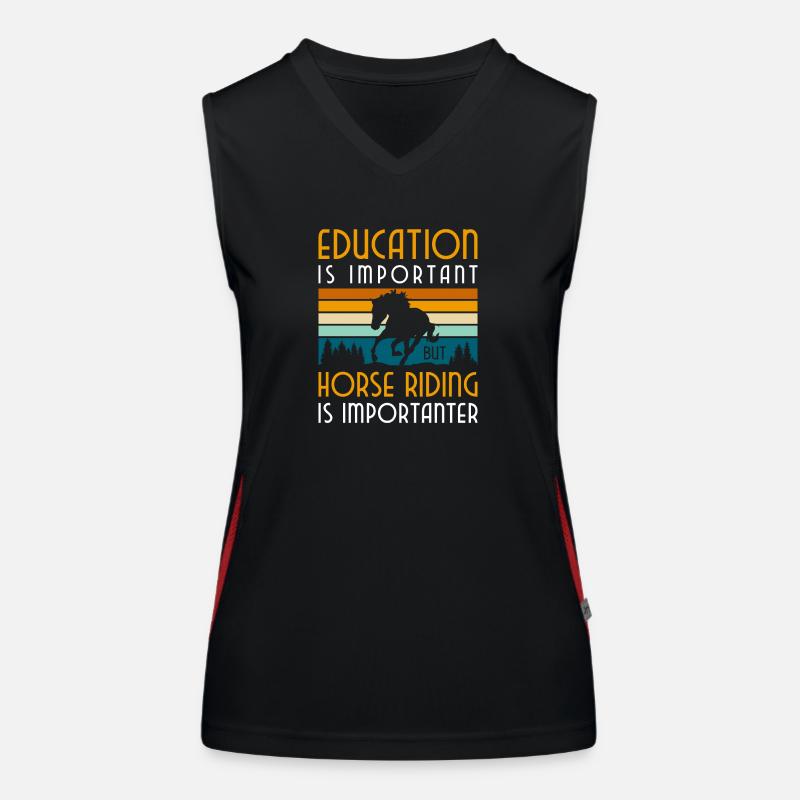 Pferd Hobby Pferdemädchen Springreiten Funktionelles Kontrast-Tank Top für Frauen