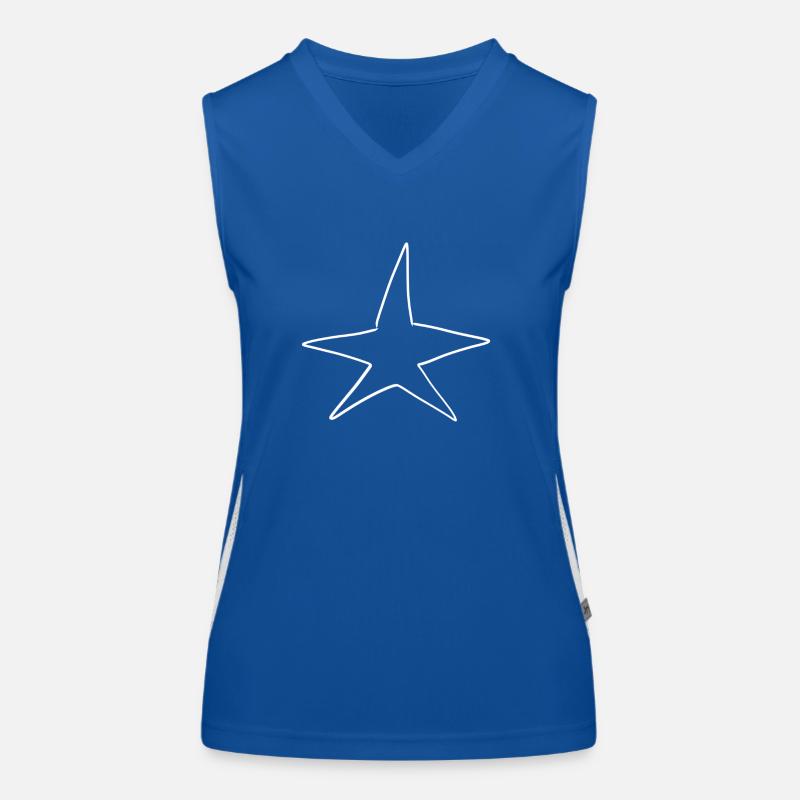 Star Symbol Shape Women's Functional Contrast Tank Top