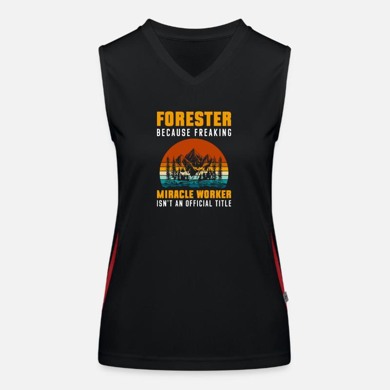 Forstwirt Wälder Oberförster Funktionelles Kontrast-Tank Top für Frauen