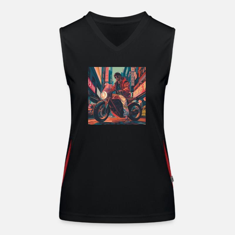 Années 80 Anime Guy Calmant Impression de mode de haute qualité Débardeur respirant contrasté Femme
