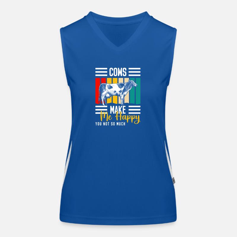 Cow Farmer Women's Functional Contrast Tank Top