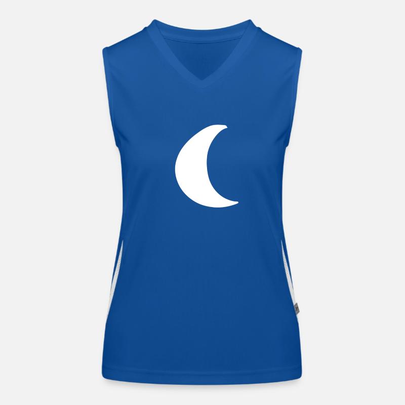 Symbole de la planète en forme de lune Débardeur respirant contrasté Femme