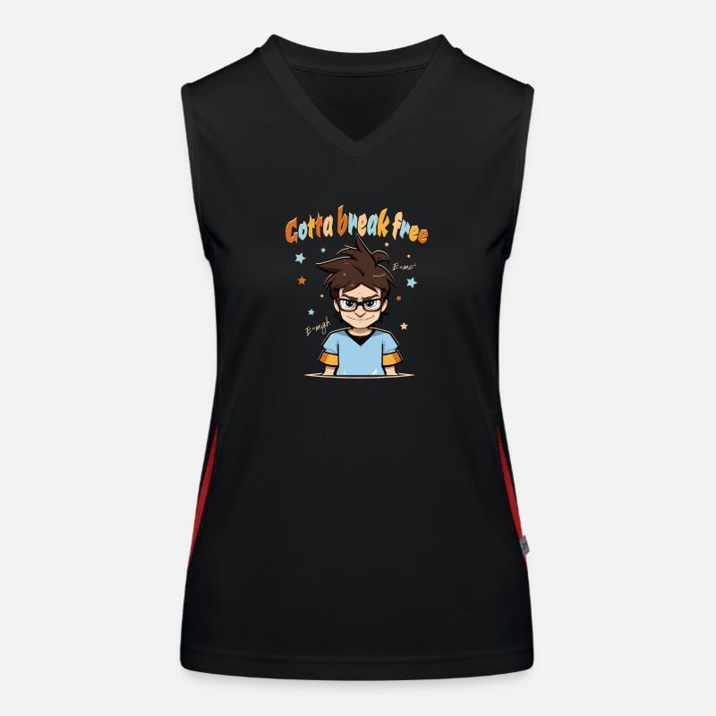 Nerd Nerd Geek Computer Freak - Gotta break free Women's Functional Contrast Tank Top