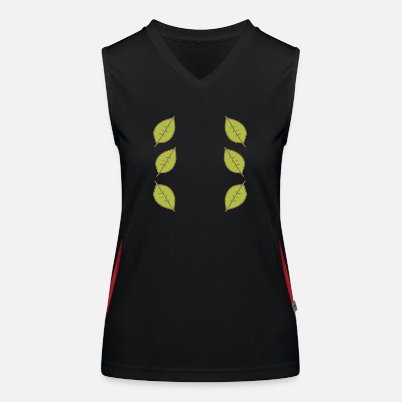 Pattern Leaf Leaves Frame Nature Women's Functional Contrast Tank Top