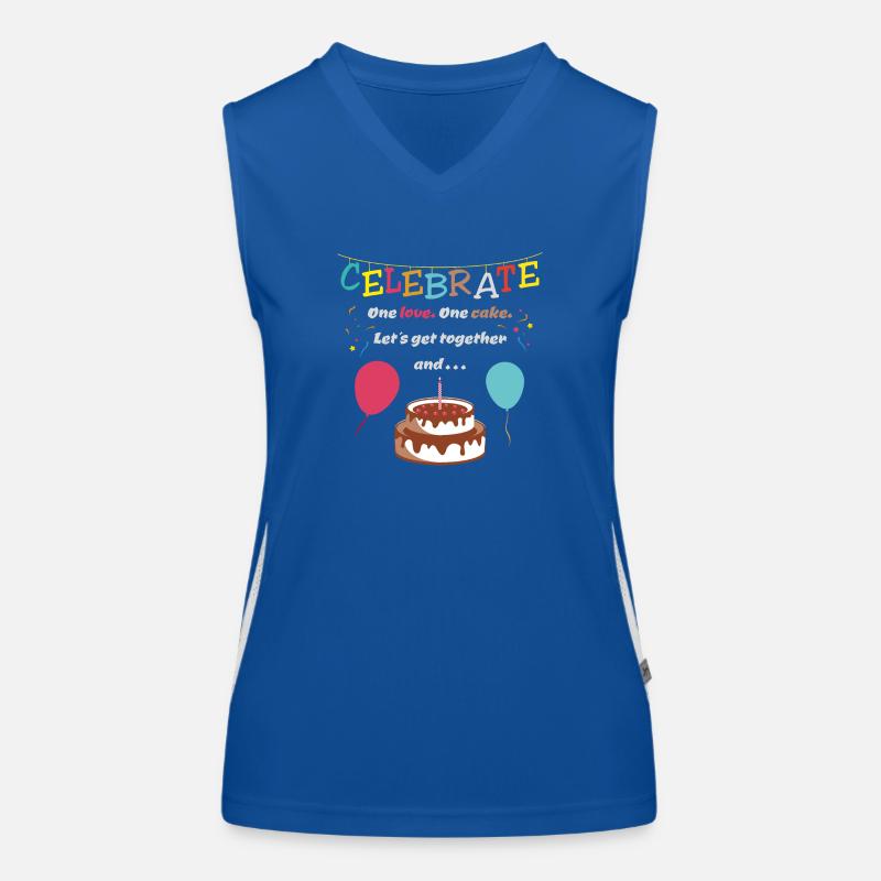 Geburtstagsjingle - Anniversaire - Un amour un gâteau Débardeur respirant contrasté Femme