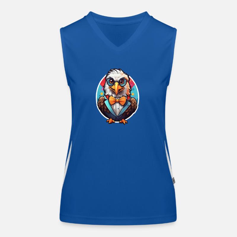 Lustiger Adler Comic Funktionelles Kontrast-Tank Top für Frauen