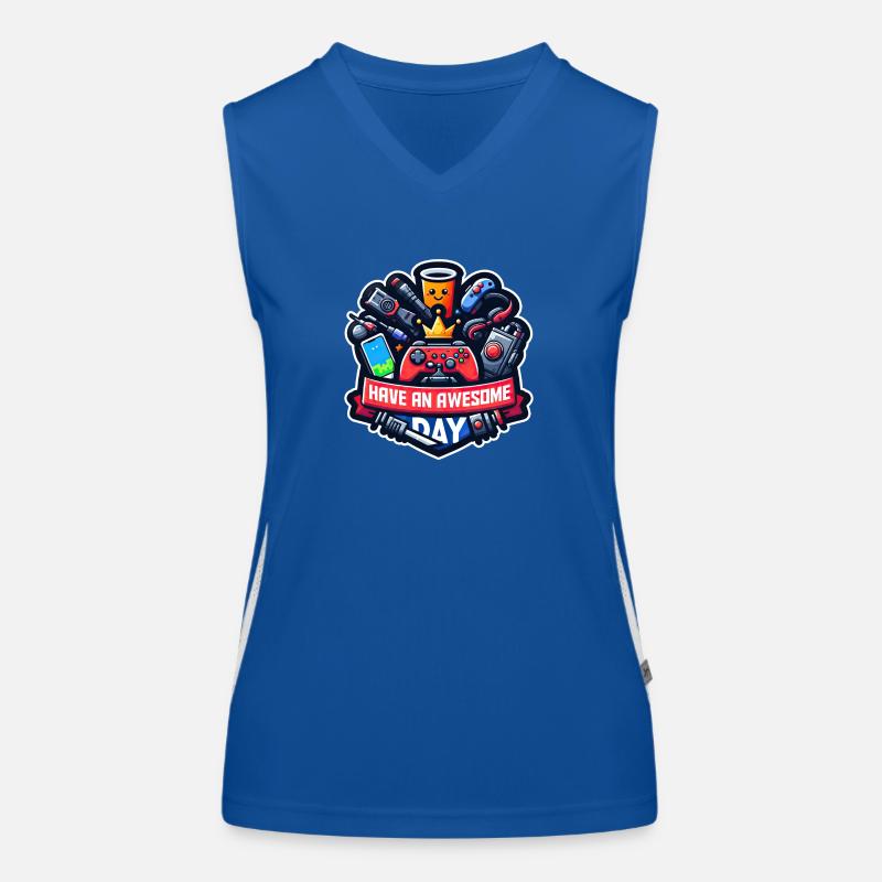 Ich wünsche Ihnen einen tollen Tag! Funktionelles Kontrast-Tank Top für Frauen