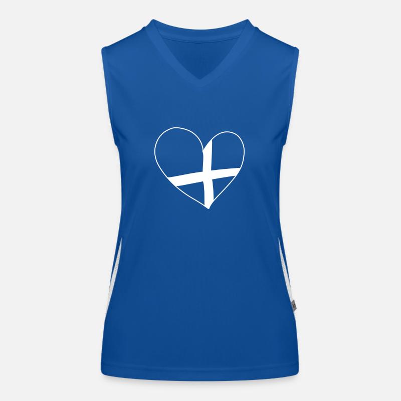 Croix de pavé ruban Heart Lines Débardeur respirant contrasté Femme