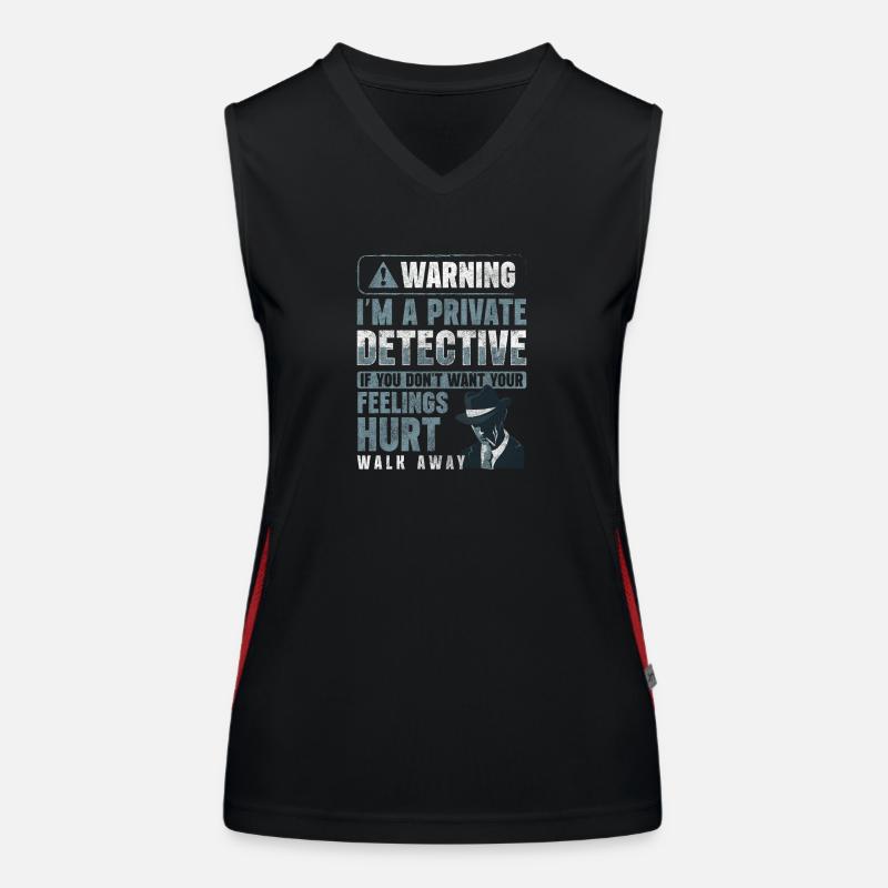 Private Detective Clue Inspector Women's Functional Contrast Tank Top