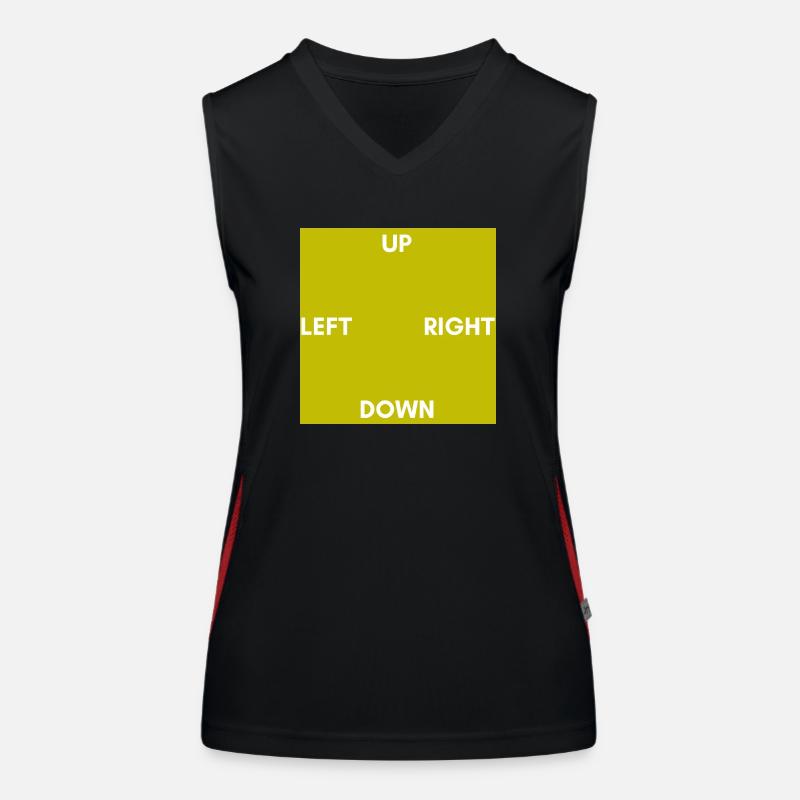 Up Left Down Right Gelb Funktionelles Kontrast-Tank Top für Frauen
