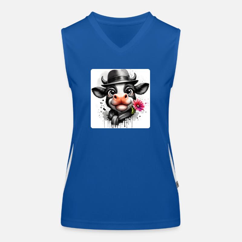 Cow as a gentleman Women's Functional Contrast Tank Top