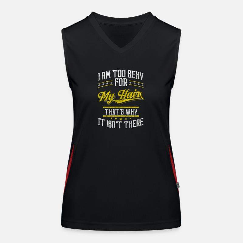 Bald bald head Women's Functional Contrast Tank Top