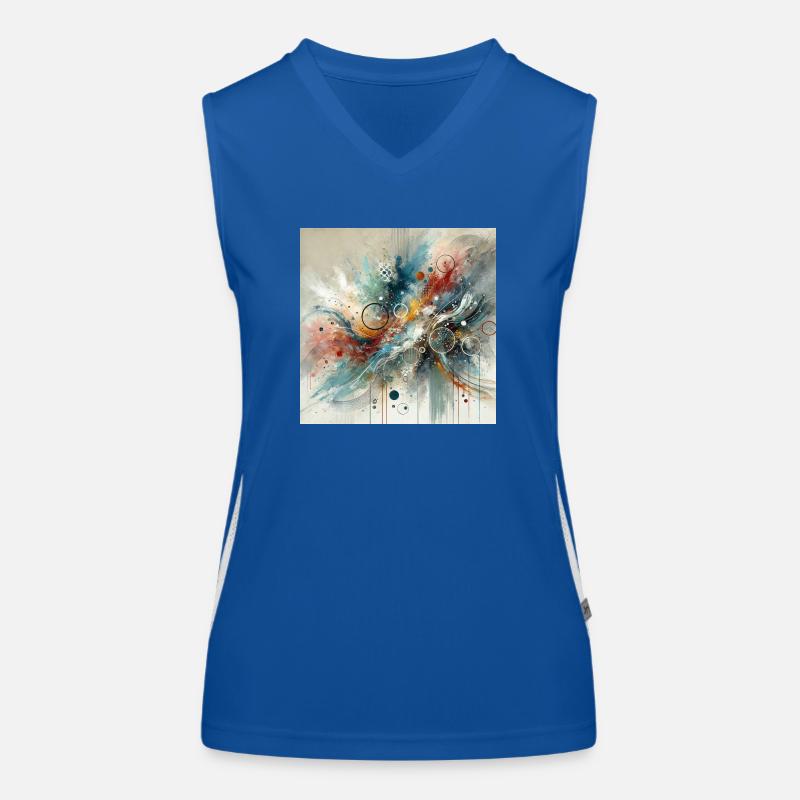 Dynamischer Fluss - Abstraktes Gemälde Funktionelles Kontrast-Tank Top für Frauen